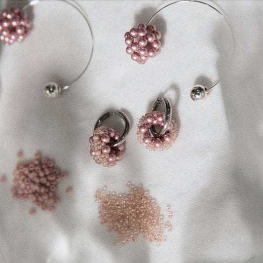 Rolling Earrings 環圈耳飾-櫻花粉