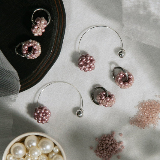 Halo Earrings 光環耳飾-櫻花粉