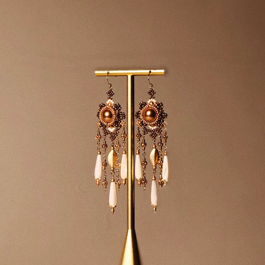 Sundial Waterfall Earrings 夏焰日晷瀑布耳飾