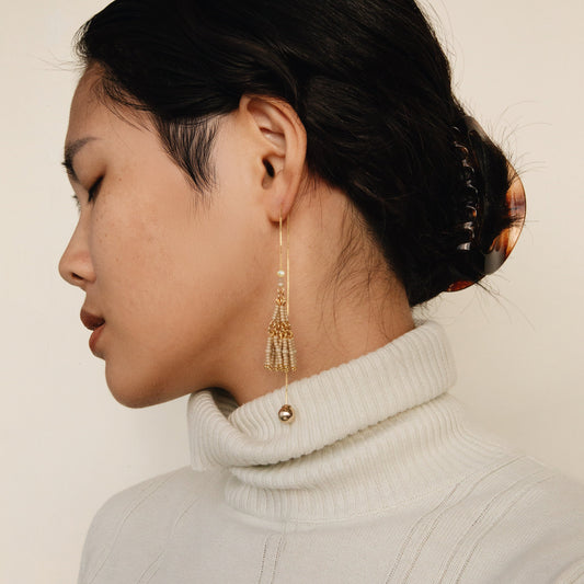 Solitude Earrings 孤寂耳飾-燕麥金