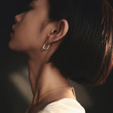 Aura by THRIVE 拂風曲面耳飾/夾-黃銅
