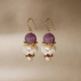 Corona Goblet with Purple Agate Earrings