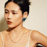 Moon Lake Earrings 月湖瑪瑙耳飾