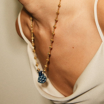 Blue Amphora Necklace 藍色泊壺項鏈