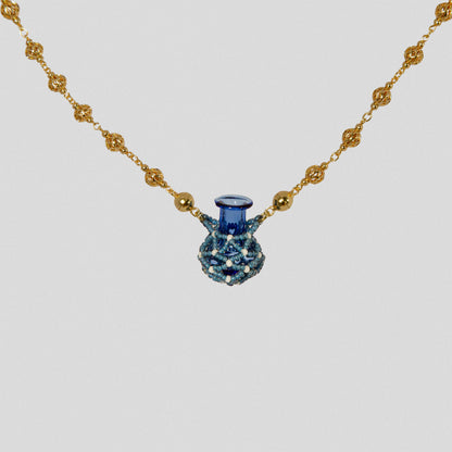 Blue Amphora Necklace 藍色泊壺項鏈