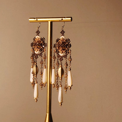 Sundial Waterfall Earrings 夏焰日晷瀑布耳飾