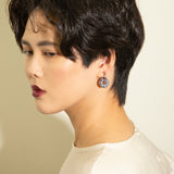 Rolling Earrings - Purple