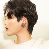 Silk Earrings - Purple