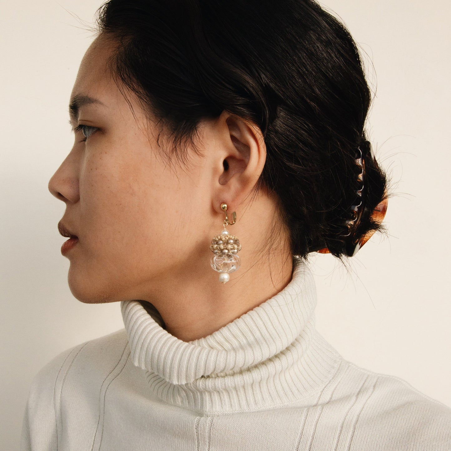Lalique Earrings 萊儷耳飾－燕麥金