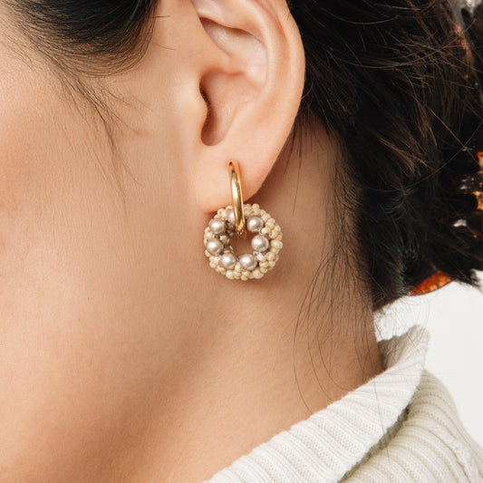 Rolling Earrings 環圈耳飾－燕麥金