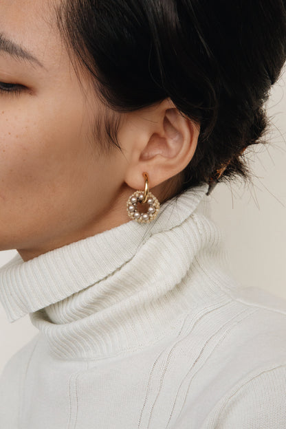 Rolling Earrings 環圈耳飾－燕麥金