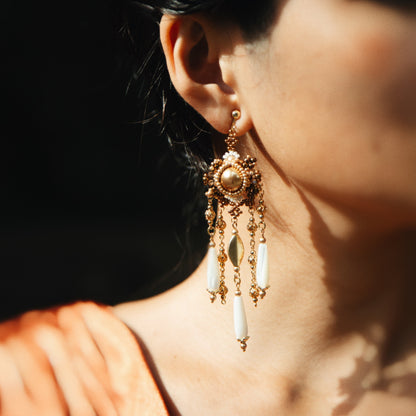 Sundial Waterfall Earrings 夏焰日晷瀑布耳飾