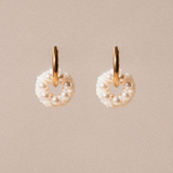 Rolling Earrings - Pearl White 