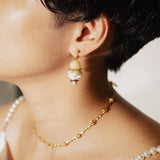 Corona Goblet with Serpentine Earrings (Topaz)