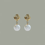 Primavera LUNA earrings spring moon halo pearl earrings