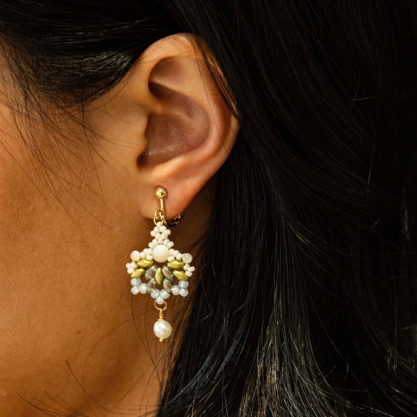 Creusa's Kingfisher Small Earrings 克蕾烏莎小翠鳥耳飾