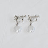 Primavera LUNA Ring spring moon halo pearl earrings (925 Silver)