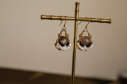 Solar Eclipse Tiara 日蝕后冠耳飾