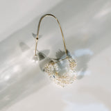 Snow &amp; Frost Threader Earrings Snow Pearl Earrings
