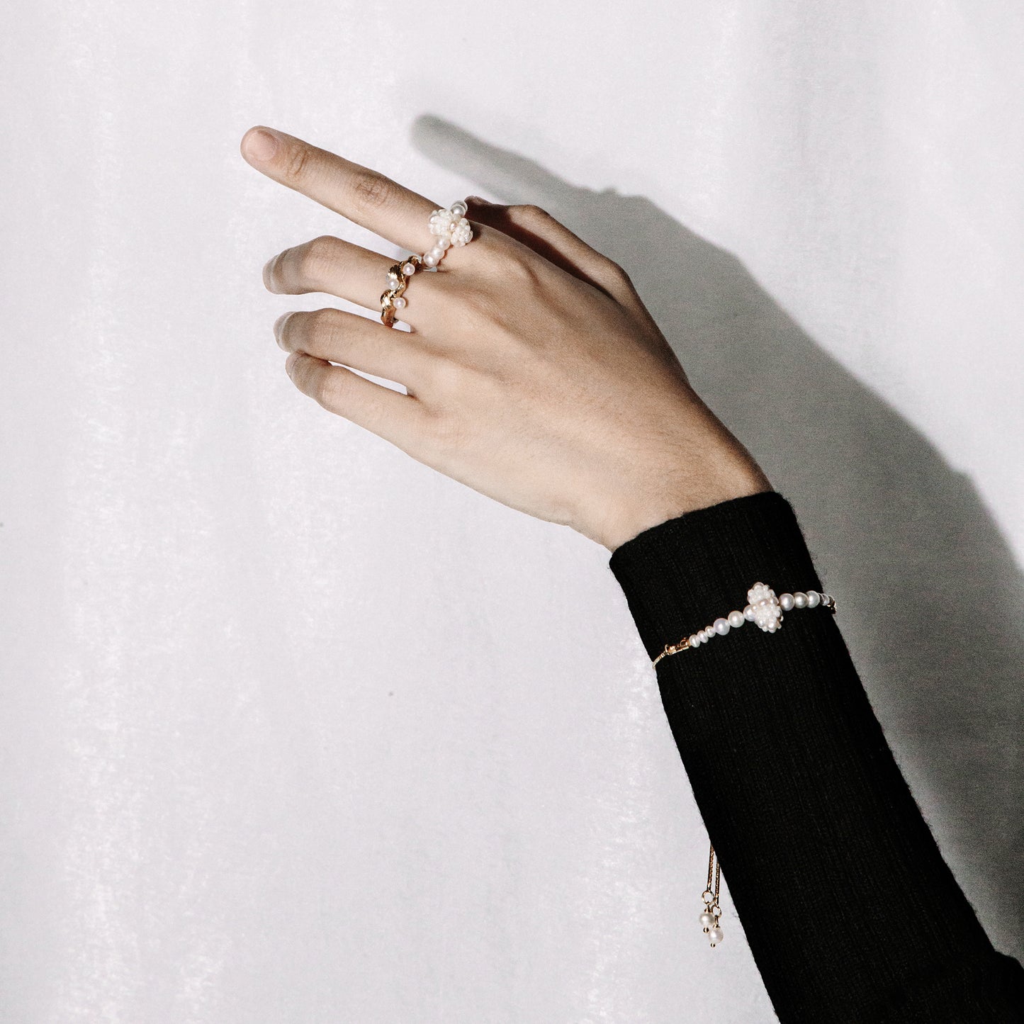 Papanași Ring 甜麵圈珍珠戒指