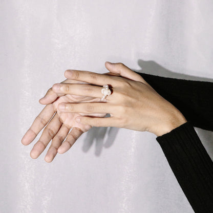 Papanași Ring 甜麵圈珍珠戒指