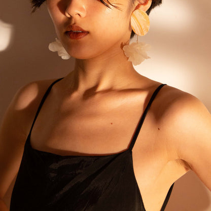 （套組）Blooming Tides II Sienna Large 大穗生浪花耳飾 - 赭石