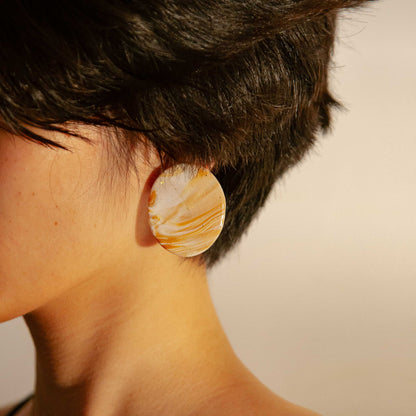 Sienna Earpieces 赭石軟陶飾片