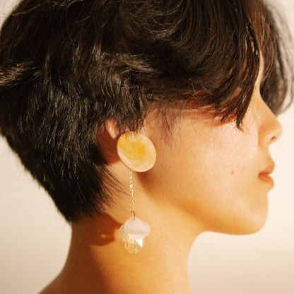 （套組）Blooming Tides II Sienna Small 小穗生浪花耳飾 - 赭石