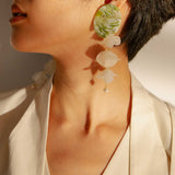 （套組）Blooming Tides II Jadeite Large 大穗生浪花耳飾 - 翠玉