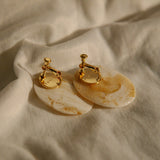 (Set) Blooming Tides II Papyrus Large Earrings - Papyrus 