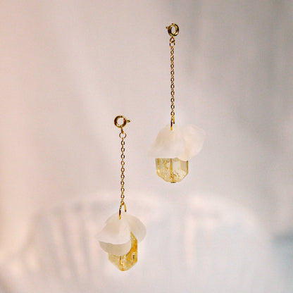 （套組）Blooming Tides II Sienna Large 大穗生浪花耳飾 - 赭石