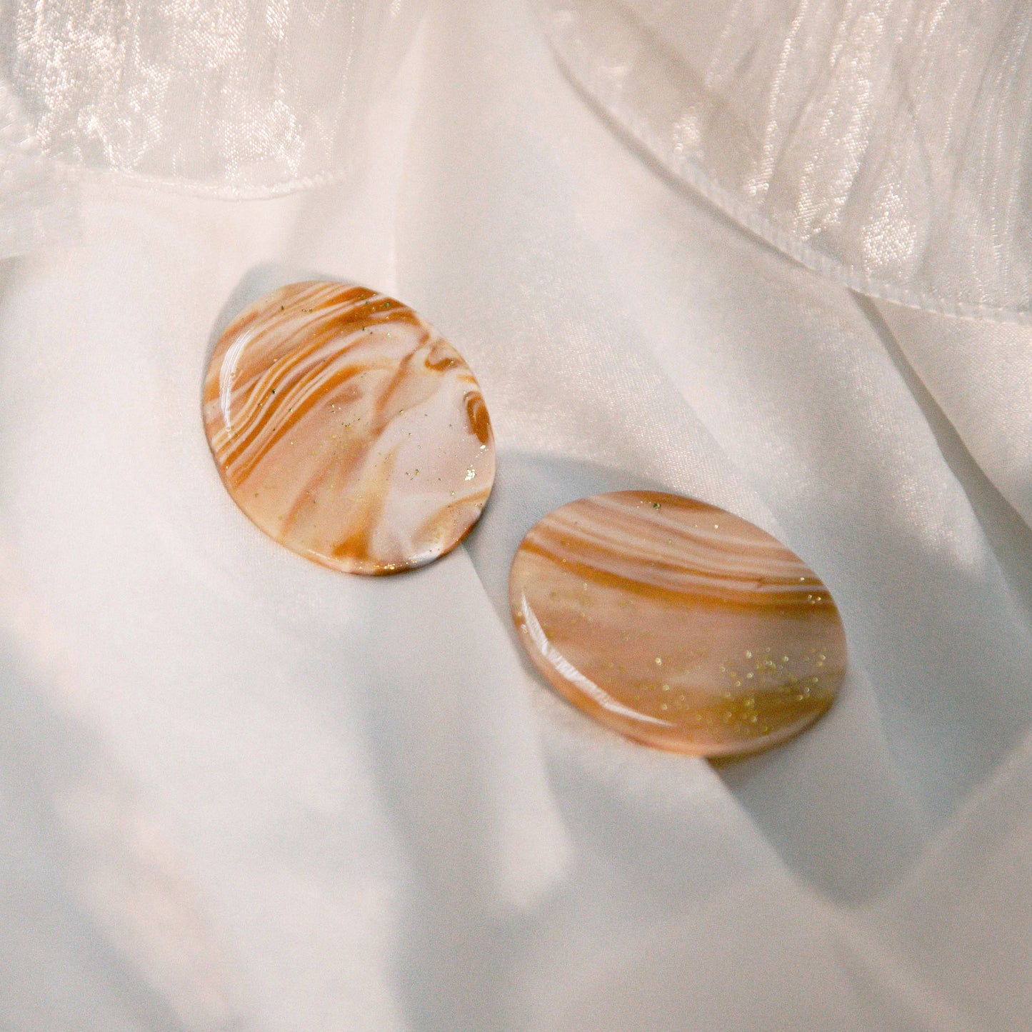 （套組）Blooming Tides II Sienna Large 大穗生浪花耳飾 - 赭石