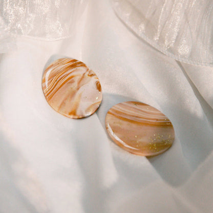 （套組）Blooming Tides II Sienna Large 大穗生浪花耳飾 - 赭石