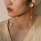 Passeggiata Setting Sun Catwalk Hair Crystal Amber Pearl Earrings