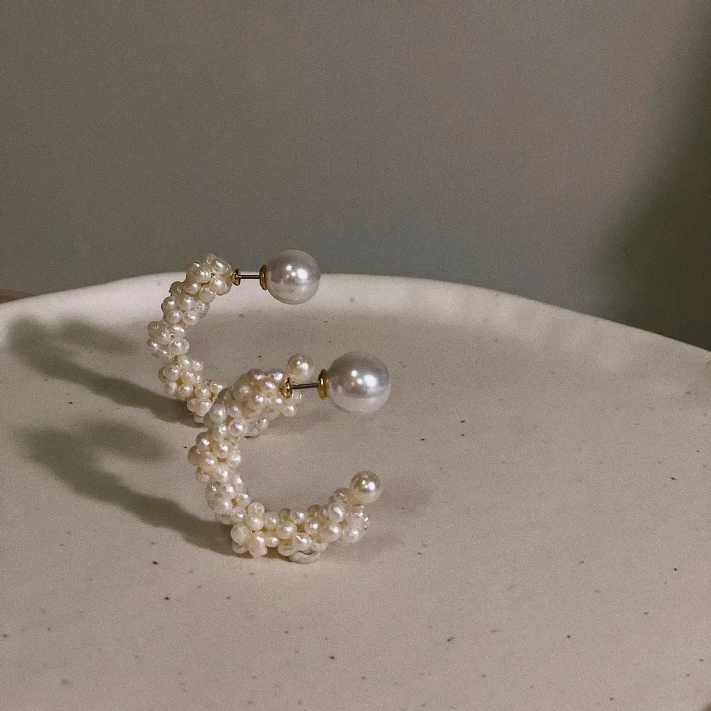 Iri Petite C-Hoop 珍珠迷你雪花C圈耳飾