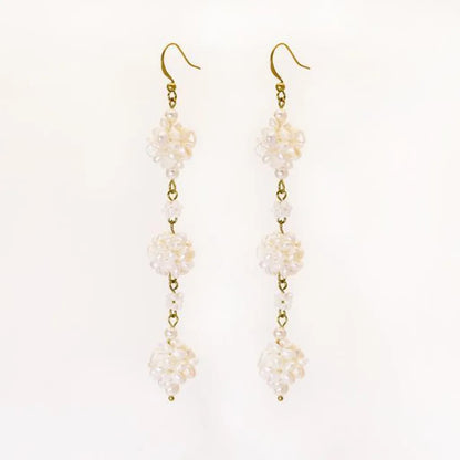 Iri Triplets 珍珠雪花三胞胎耳飾