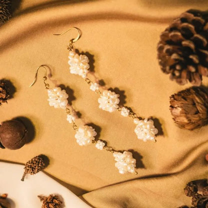 Iri Triplets 珍珠雪花三胞胎耳飾