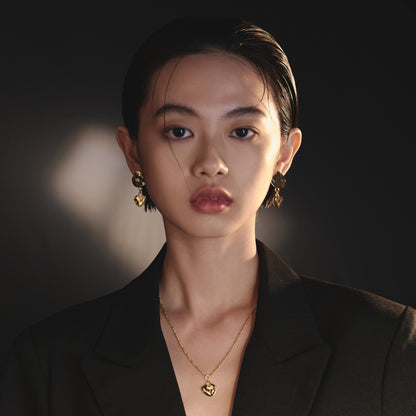 Hestia by THRIVE 蹈火冉冉兩用項鍊/耳針-黃銅