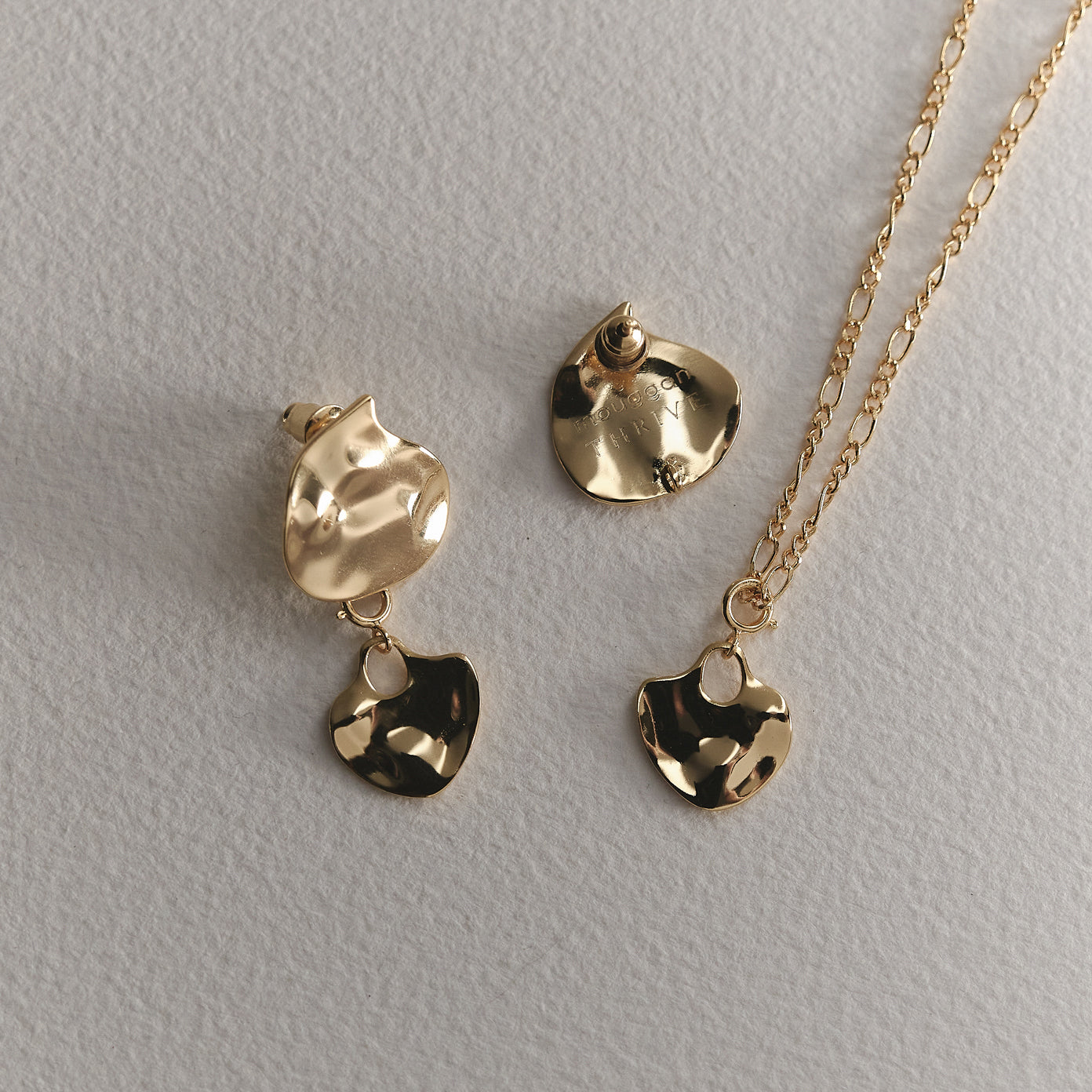 Hestia by THRIVE 蹈火冉冉兩用項鍊/耳針-黃銅