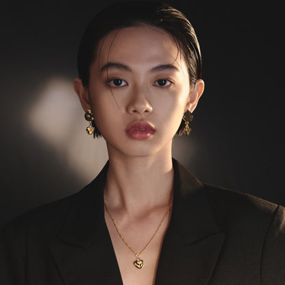 Hestia by THRIVE 蹈火冉冉兩用項鍊/耳夾-黃銅