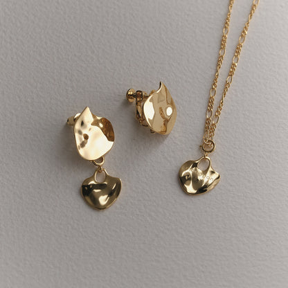 Hestia by THRIVE 蹈火冉冉兩用項鍊/耳夾-黃銅