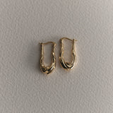 Aura by THRIVE Windward Curved Earrings / Needles - Brass