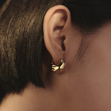 Thetis by THRIVE Mooring Water Ripple Earrings/Pin - Brass