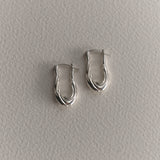 Aura by THRIVE Windward Curved Earrings / Needles - Silver