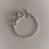 Thetis by THRIVE Mooring Water Ripple Bracelet - Silver