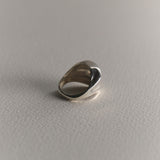 Thetis by THRIVE Mooring Water Ripple Ring - Silver 