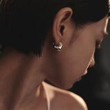 Thetis by THRIVE Moorwater Ripple Earrings/Pin - Silver
