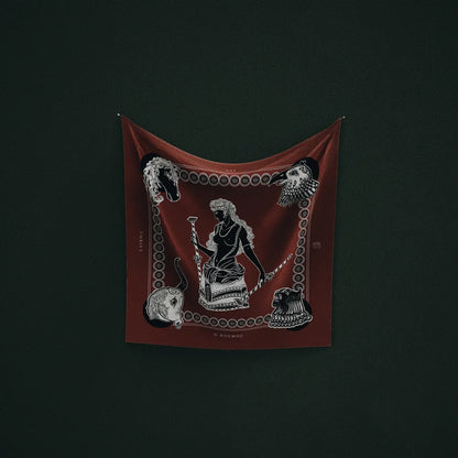 The World XXI 世界牌 Major Arcana 插畫絲巾